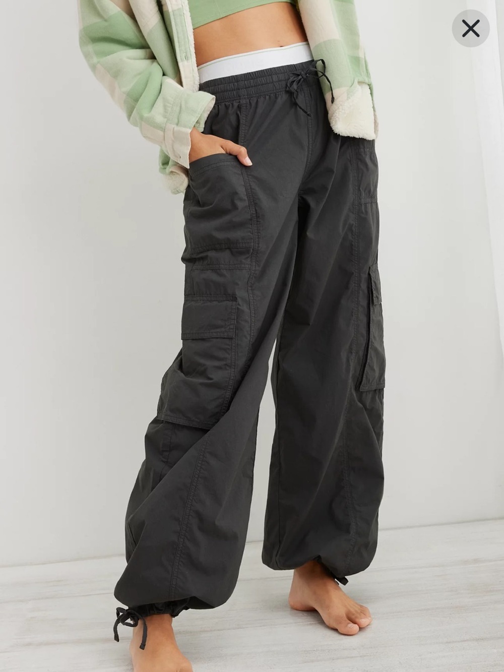 SOLD-LIKE ITEMS IN CLOSET 
Aerie High Waisted Go For It Baggy Cargo Pants